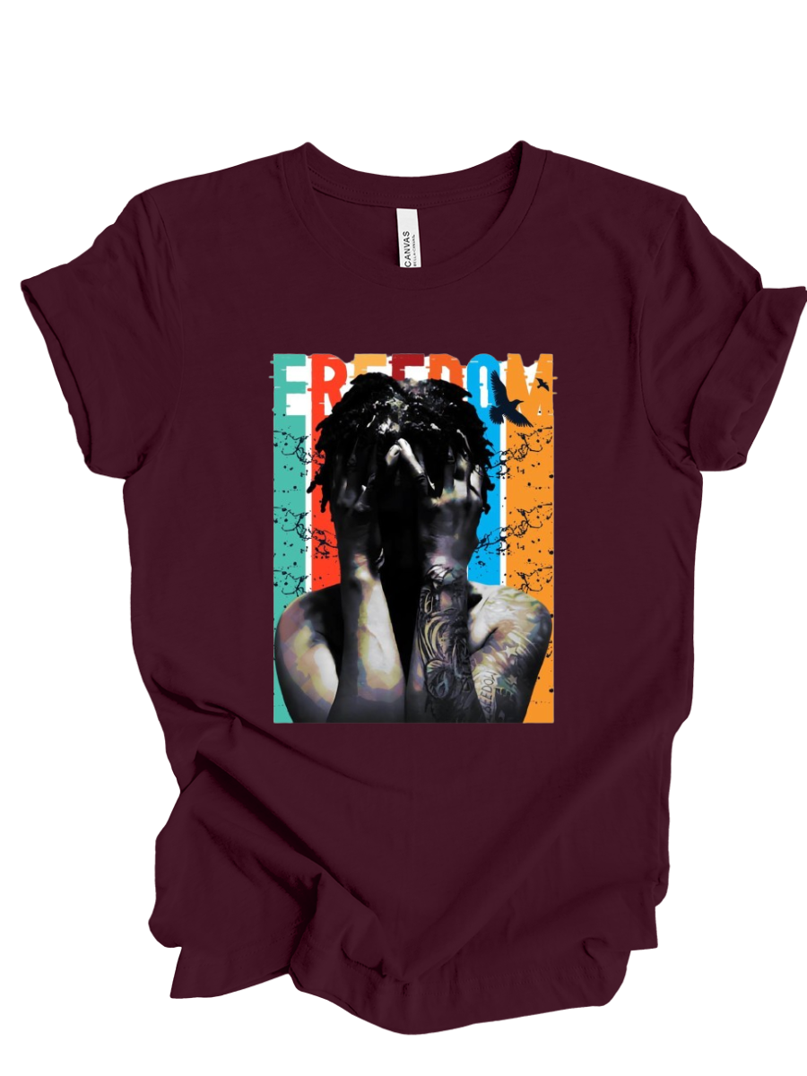 Freedom T-Shirt Burgundy