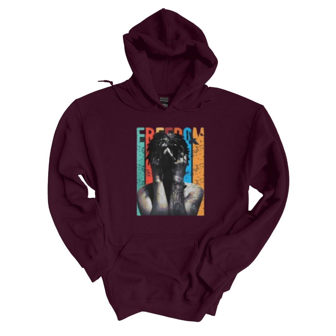 Freedom  Hoodie Burgundy