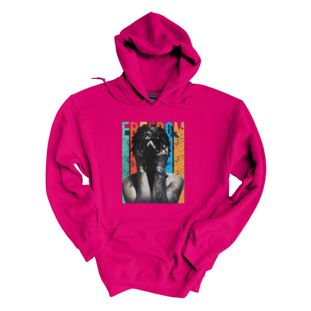 Freedom  Hoodie  Pink